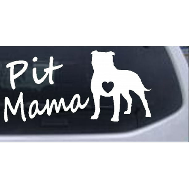 Pit Bull Mama Dog Car or Truck Window Laptop Decal Sticker 6X3 